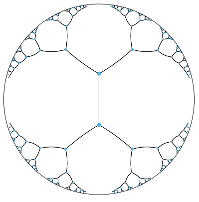 Tree in hyperbolic space